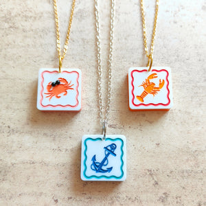 Seaside tile pendants