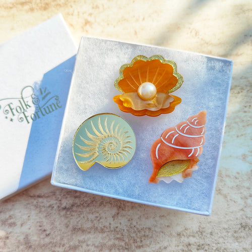 Mini Individual Shell brooches