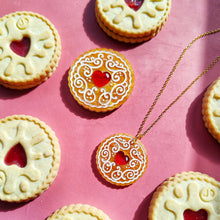 Load image into Gallery viewer, PRE-ORDER Jammie Dodger brooch / necklace / earrings