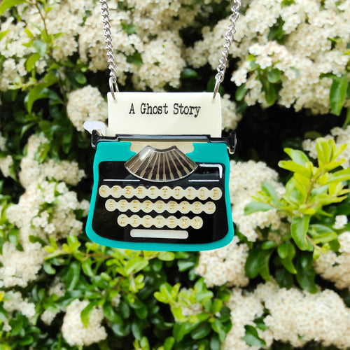 A Ghost Story typewriter necklace
