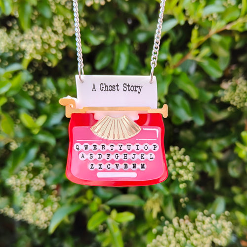 A Ghost Story typewriter necklace
