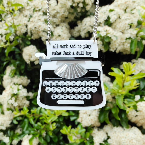 The Shining typewriter necklace