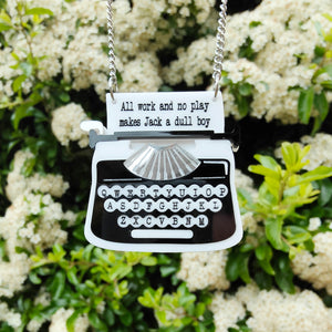 The Shining typewriter necklace
