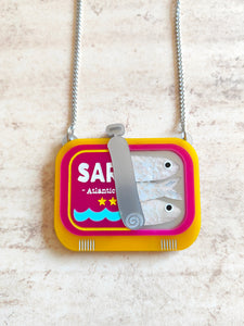 Sardines Tin necklace