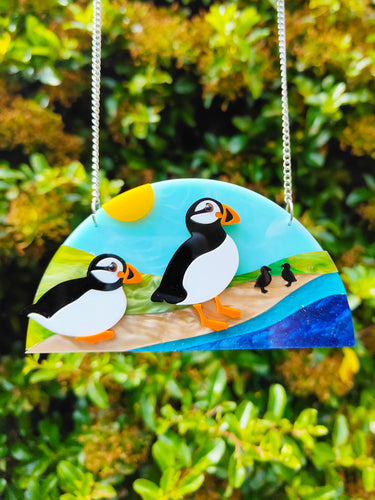 Statement Puffin Island necklace