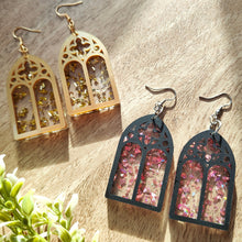 Load image into Gallery viewer, Cathedral Stained Glass Arch earrings
