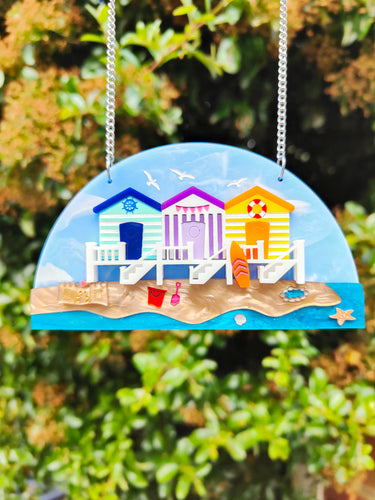 Statement Beach Huts necklace