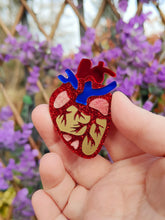 Load image into Gallery viewer, Anatomical Heart brooch