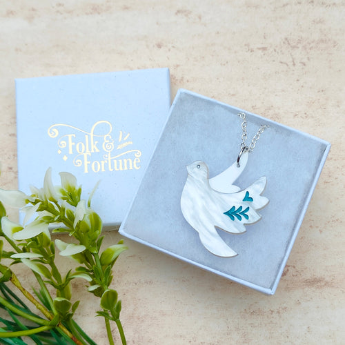 Luna the Dove pendant