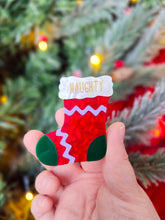 Load image into Gallery viewer, Customisable Stocking brooch/decoration