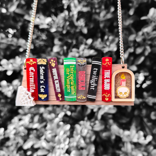 Vampire Bookshelf necklace