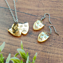 Load image into Gallery viewer, Theatre Mask earrings or necklace - MULTIPLE COLOUR OPTIONS