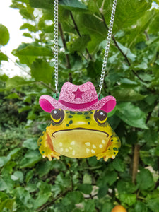 Customisable frog brooch/necklace/keyring