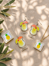 Load image into Gallery viewer, PRE ORDER Pina Colada cocktail earrings / necklace
