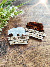 Load image into Gallery viewer, 'Exit, pursued by a bear' - A Winters Tale brooch