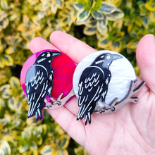Load image into Gallery viewer, Moon Raven brooch