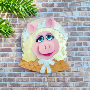PRE- ORDER Miss Piggy Emily Cratchitt brooch
