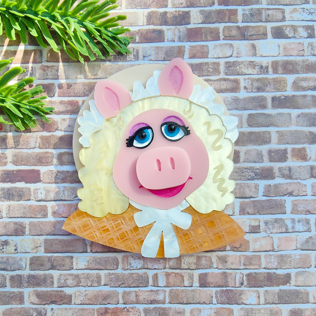 PRE- ORDER Miss Piggy Emily Cratchitt brooch
