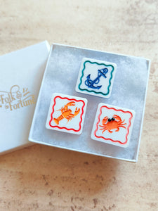 Mini Individual Seaside brooches