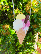 Load image into Gallery viewer, Customisable Ice Cream necklace or brooch