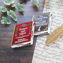 Load image into Gallery viewer, Romeo and Juliet Shakespeare book brooch