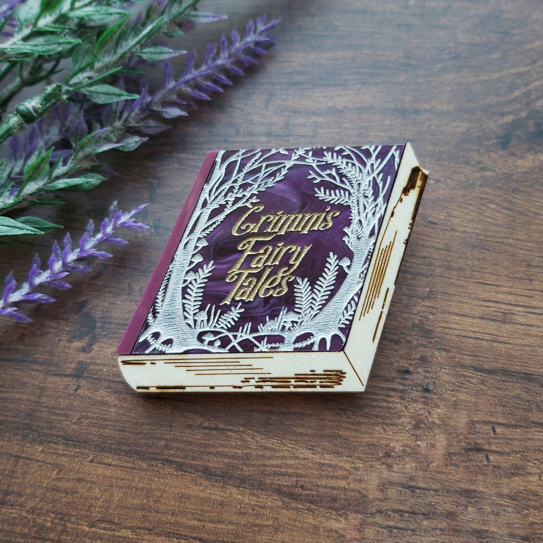 Grimm's Fairy Tales book brooch