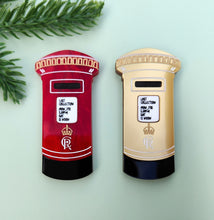Load image into Gallery viewer, Classic British postbox brooch - Coronation edition
