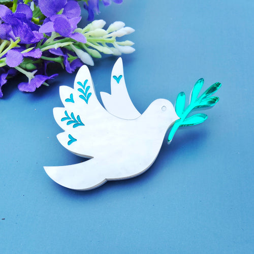 Luna the Dove brooch